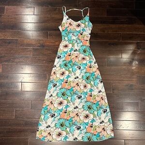 H&M Floral Maxi Dress with Spaghetti Straps